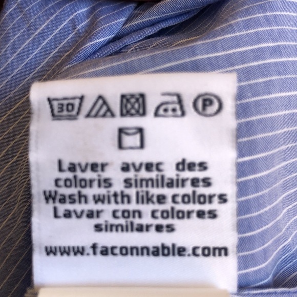 NMT FACONNABLE LADIES BLUE DRESS SHIRT EUR44 US12 DESIGNED IN FRANCE - Picture 9 of 14